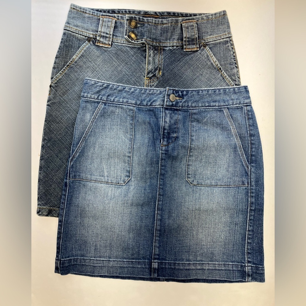 Women’s Denim Skirts (Set of 2), Size 0, Faded, Loft, Gap